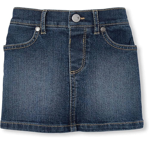 The Children's Place Baby Girls 3504 Denim Skort Skirt, Chin