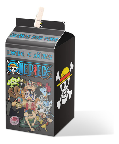 One Piece Cajas Souvenirs 20x9cm X10 Personalizadas