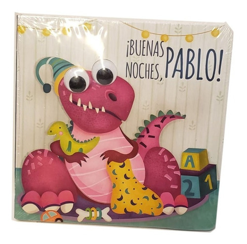 Libro Buenas Noches Pablo Dinosaurio Ojos Moviles 