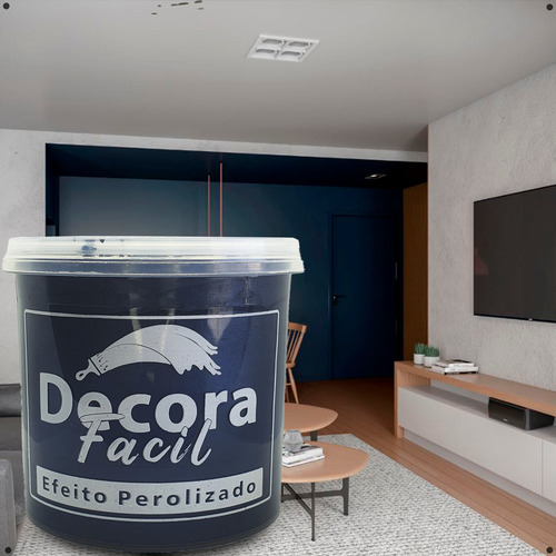 Tinta Com Efeito Perolizado Fácil De Aplicar E Elegante Cor Oceano Profundo