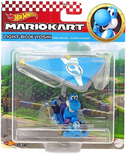 Hot Wheels Mario Kart Light Blue Yoshi Pipe Frame