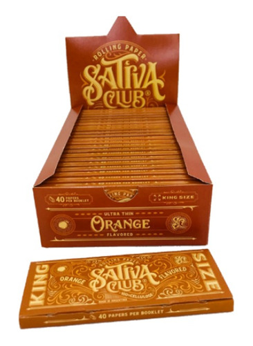 Celulosa Sativa Club Sabor Orange King Size 110mm Premium