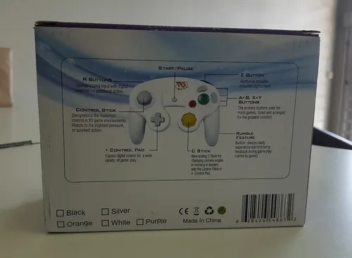 Controle Game Cube Usb Pc Notebook Raspberry Joystick Preto