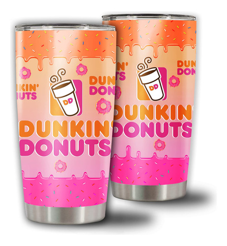 Markusa Vaso Aislado De Acero Inoxidable Dunkin Para Cafe, D