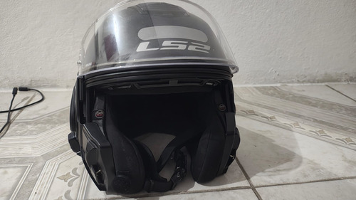 Capacete Ls2 Ff399 Valiant - Cor Matt Black - Com Bluetooth Preto Monocolor 57/58
