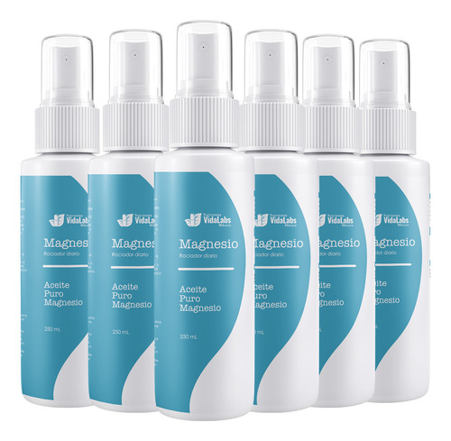 Pack 6 Magnesio En Spray Nutrientes Vidalabs México 250 Ml