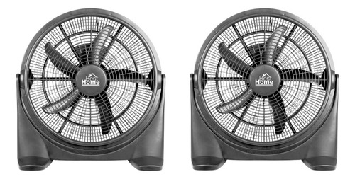 Set De 2 Ventiladores De Piso 20 Gris Best Home