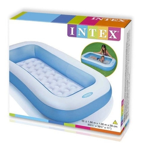 Imagen 8 de 9 de Piscina Con Pelotas Piso Inflable Intex 166 Cms + Inflador
