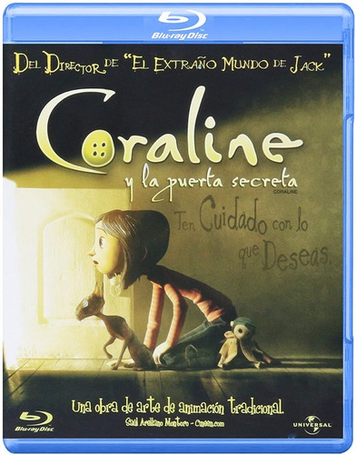 Coraline Y La Puerta Secreta | Blu Ray Película Nuevo