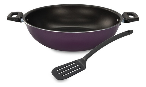 Cacerola Deleite Color Morada De 28cm Con Antiadherente Color Púrpura