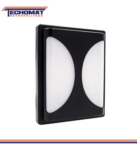 Lámpara Para Pared Exterior Negra 24w 6500k Media Lumistar 