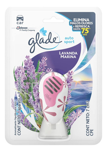 Glade Auto Sport Difusor, Aromatizante Para Auto, Elimina