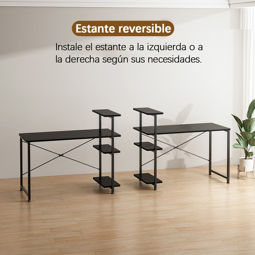 Escritorio Minimalista Moderno De Madera 100cm X 73cm X 45cm Negro
