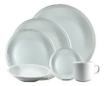 Comprar Set Vajilla 24 Piezas Plato Playo Postre Tazas Tsuji 450