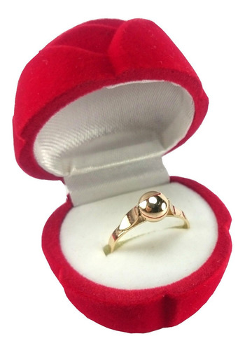 Imagen 7 de 8 de Anillo Oro 18k 2,4grs Con Bolita Certificado Garantia