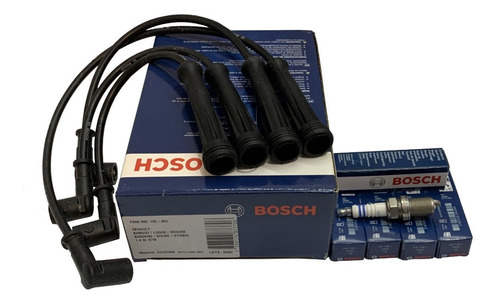Juego De Cables Y Bujias Bosch Logan 1.6 8v K7m