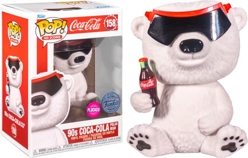Funko Pop Coca-Cola - Urso Polar (anos 90) #158 (flocado)