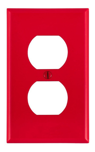 Leviton Placa Duplex Rojo