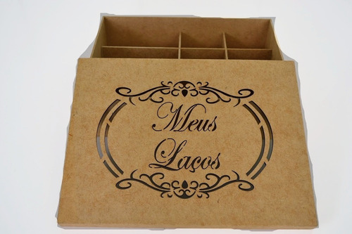 Imagem 1 de 4 de Caixa Porta Laços E Tiara Em Mdf 32x24x8 - 12 Divisões