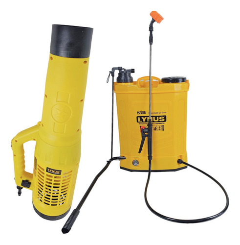 Pulverizador Costal Lynus A Bateria Com Turbo Nebulizador Cor Amarelo