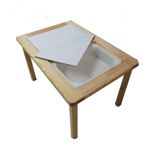 Juego De Mesa Niños Montesori Ingeniacrea+2bancos+accesorios