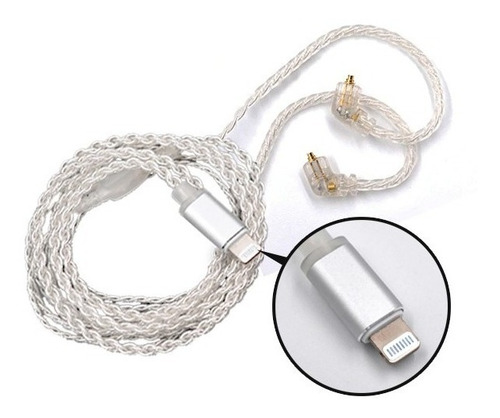 Imagen 1 de 7 de Cable Kz Mmcx Compatible Con iPod iPhone iPad Lightning