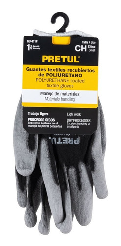 6 Pares De Guantes Recubiertos Con Poliuretano, Pretul