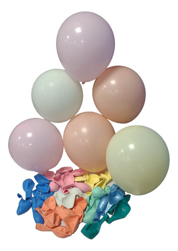 Globo  Pastel  R12 Variedad  De  Colores X 10 Unidades