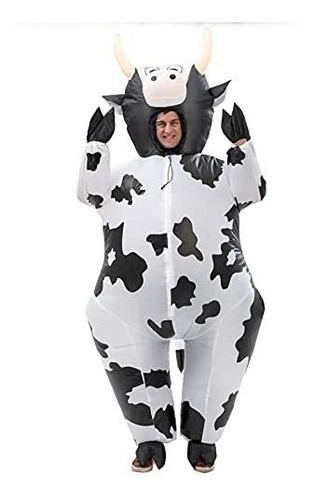 Disfraz Inflable Talla Medium Para Adulto De Vaca Cosplay