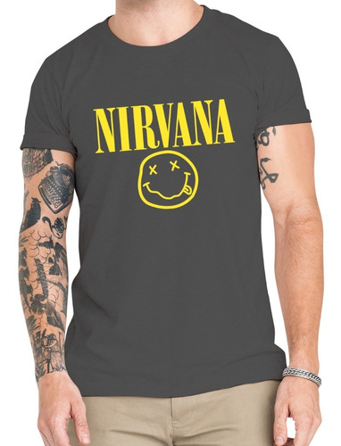 Polera Nirvana Música Grunge Algodón Orgánico Premium Mus5