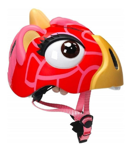 Casco Bici 3d Skate Patin Roller Niños Animiles Color Coral Talle único talle