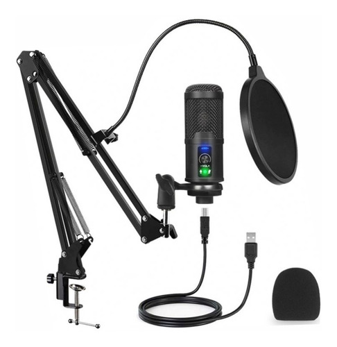 Microfono Condensador Usb Bm-65 Cardiode Tripode+filtro+mute
