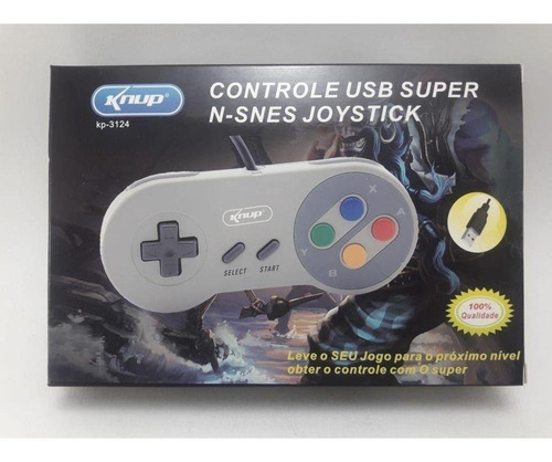 Imagem 3 de 5 de Controle Super Nintendo Snes Joystick Usb Emulador Pc