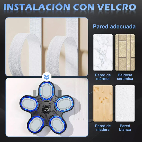 Boxing Machine Lollanda of Music Trainer De Box Electronico With Bluetooth Music & Color Games Martial arts and boxing máquina de boxeo colgante con música y juegos
