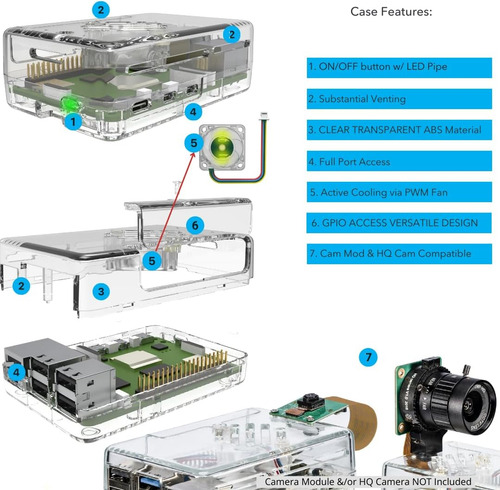 Vilros Raspberry Pi 5 Glowcool Max Starter Kit (4 Gb De Ram,