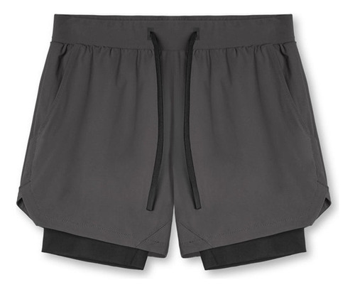 Pantalones Cortos Deportivos Secado Rápido Hombre Bolsillos