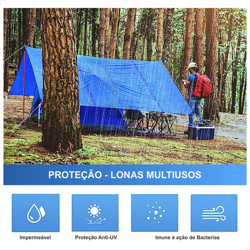 Lona Leve Impermeável 15x4 Multiuso 300 Micras 4x15 Cores