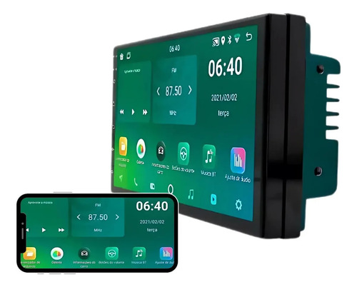 Central Multimídia Mp5 2 Din 7 Espelhamento Usb Android Gps