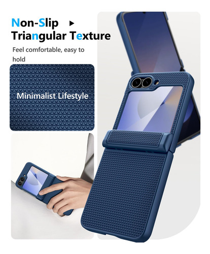Funda De Teléfono Vihibii Para Samsung Galaxy Z Flip 6 Azul