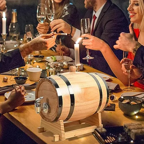Dispensador Barril Madera 1l Envejecer Bebidas Whiskey
