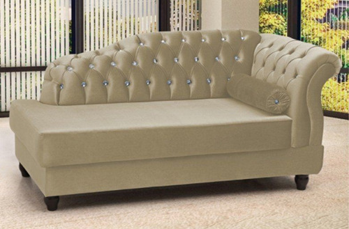 Chaise Estofada Vega Tcs-355 Bege Metalizado - Perfan