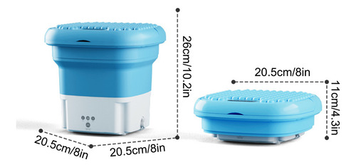 Una Mini Lavadora, Tipo Cubo Plegable, Ropa De Lavandería