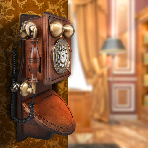 Telefone Com Fio Pyle Vintage Classic Com Design Retrô Para