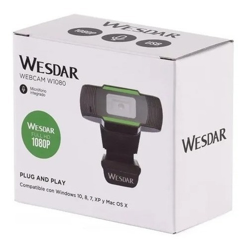 Imagen 6 de 7 de Cámara Web Wesdar Wd1080 Full Hd 30fps Color Negro