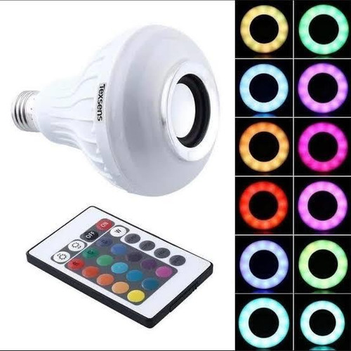 3 Pack De Focos Rgb Bocina Bluetooth Con Control Nuevo