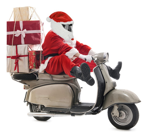Funda De Casco De Motocicleta Papa Noel Navidad Color Diseño Tamaño Del Casco