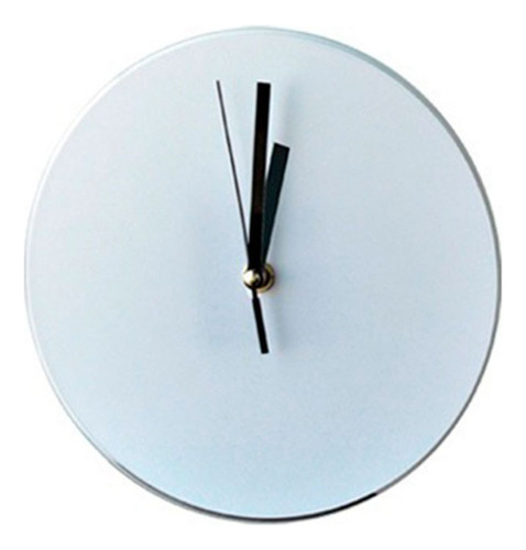 3pz Reloj Redondo Promocional De Vidrio 18.5cm Color de la estructura Blanco Color del fondo Blanco