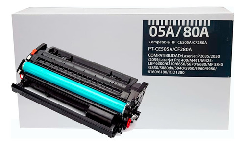 Tóner Genérico Cf280a 80a Para Laserjet Pro 400 M401s/m401n