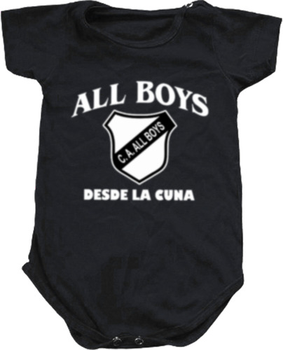 Body Bebe Puro Algodon Negro All Boys Desde La Cuna