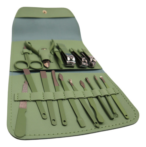Set Completo Manicure Tijera Y Pinza Cejas Acero Inoxidable